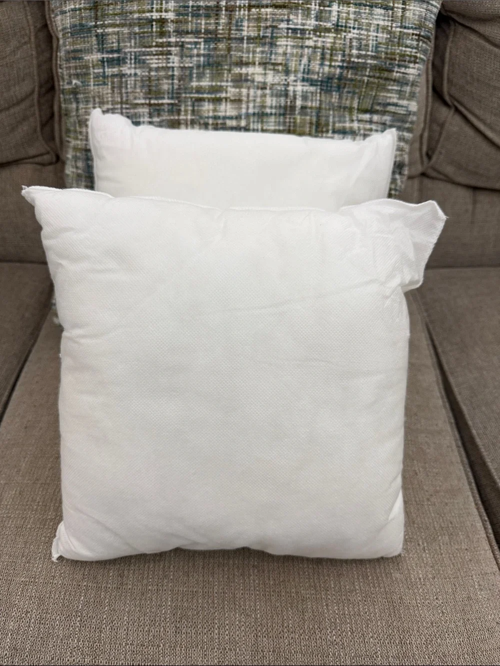 White Decorative Throw Pillow Pair